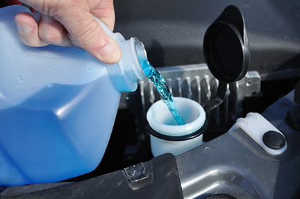 Automobile Maintenance - Filling the Windshield Washer Fluid on a Car - Ancillaries